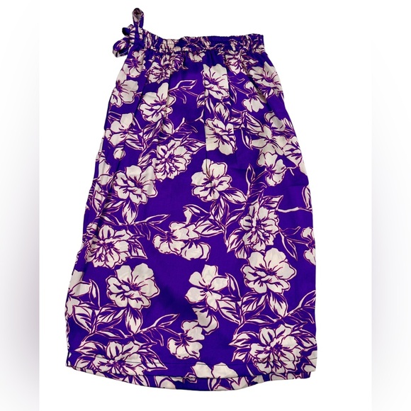 Japna • Women’s Boho Purple Rayon Floral Faux Wrap Midi Skirt M NWOT - Picture 5 of 6